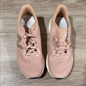 New Balance Women's Pink Sneakers with Leopard Accent